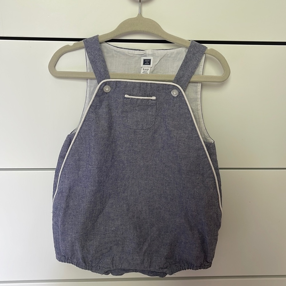 Janie and jack linen romper, 6-12 months